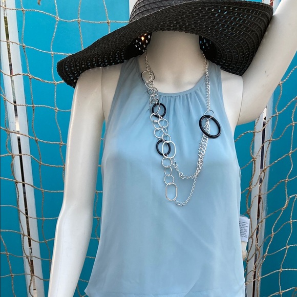 New Aidan Women’s Blue  Polyester & Lace  Dress - Picture 1 of 11